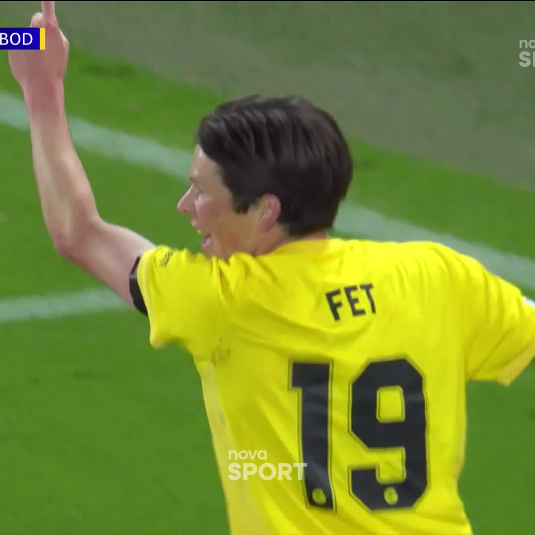 Ke smůle Slavie tohle trefil Sondre Fet skvěle! A je srovnáno. 😶 #NovaSport | #UCL