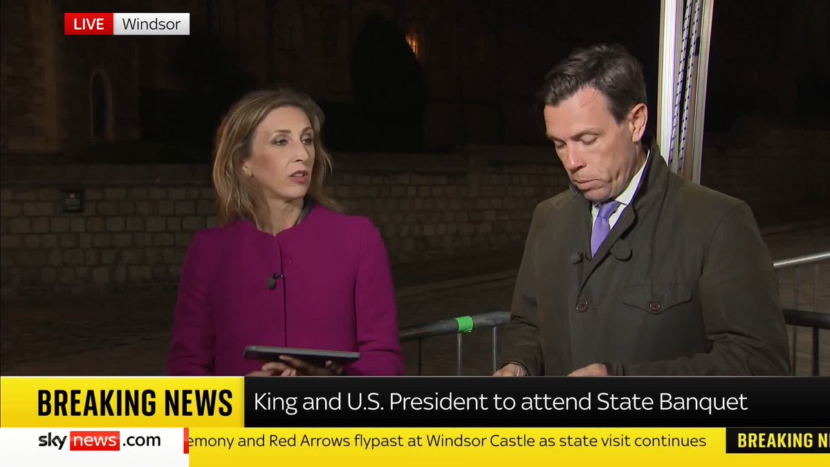 On the menu at tonight's state banquet for Donald Trump at Windsor Castle ⬇️ Starter: Hampshire Watercress Panna Cotta Main: Organic Norfolk Chicken Ballotine Dessert: Vanilla Ice Cream Bombe 📺 Sky 501, Virgin 602, Freeview 233 and YouTube