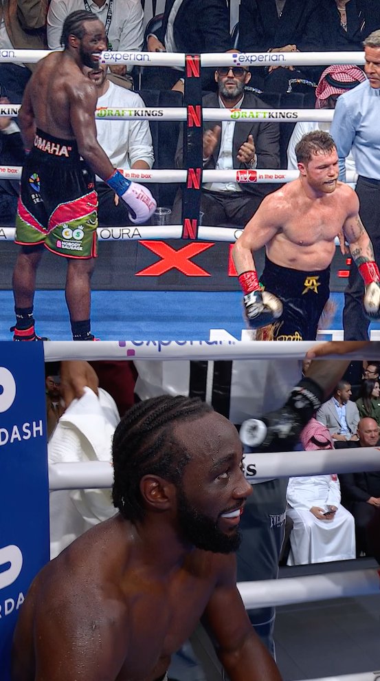 Terence Crawford was really smiling at Canelo Álvarez not even halfway through the fight 🥶 Next level confidence 😮💨