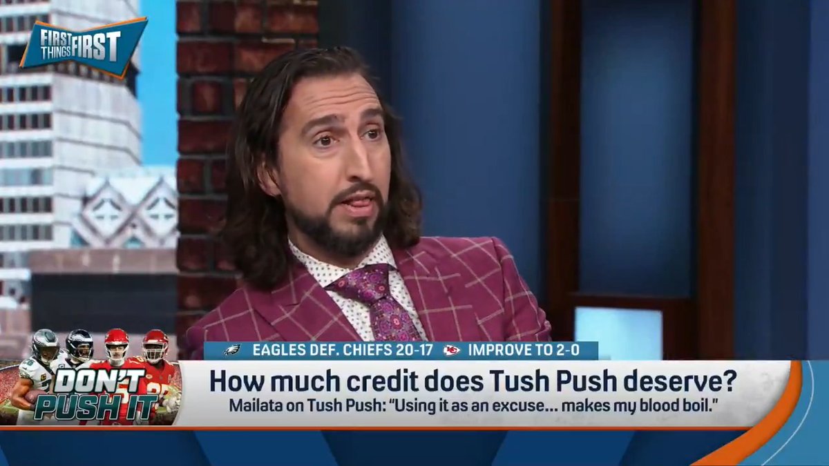 The Chiefs didn’t lose to the Eagles because of the Tush Push. nick wright explains: “This is not why Kansas City lost. Kansas City lost because at this moment, Philly is better. And in that game, Kansas City made the only catastrophic error.”