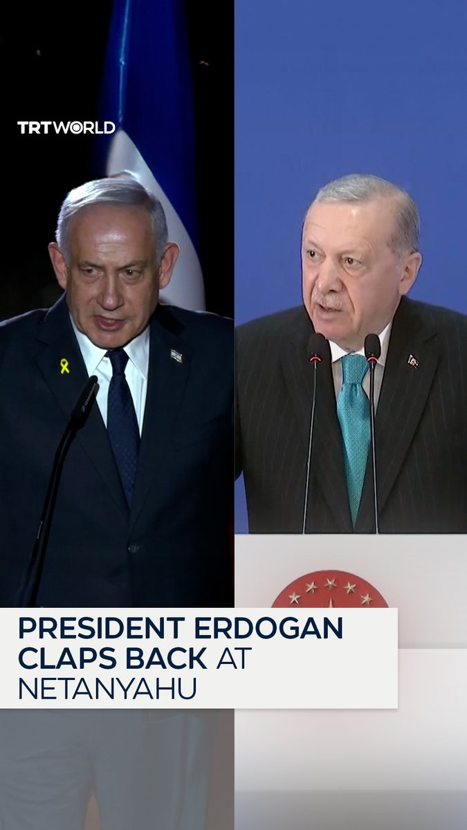 'They will never forget the stance we took 27 years ago.' Turkish President Recep Tayyip Erdogan responds to statements made by Israeli Prime Minister Benjamin Netanyahu
