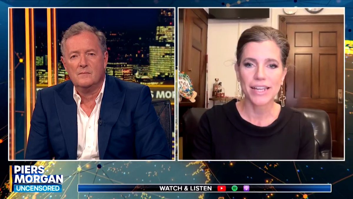 "Free speech has consequences!" Congresswoman Nancy Mace defends her hotline for people to report people celebrating Charlie Kirk's death, telling Piers Morgan she wants to 'defund' schools that allow such views. 📺 Piers Morgan | Rep. Nancy Mace