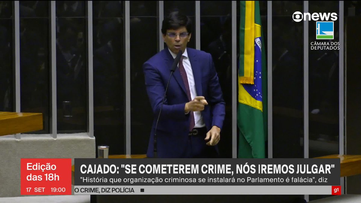 “Se cometerem crime, nós iremos julgar com as nossas consciências”, diz o relator da PEC da Blindagem na Câmara, deputado Claudio Cajado (PP-BA). Assista ao #Edição18: #GloboNews