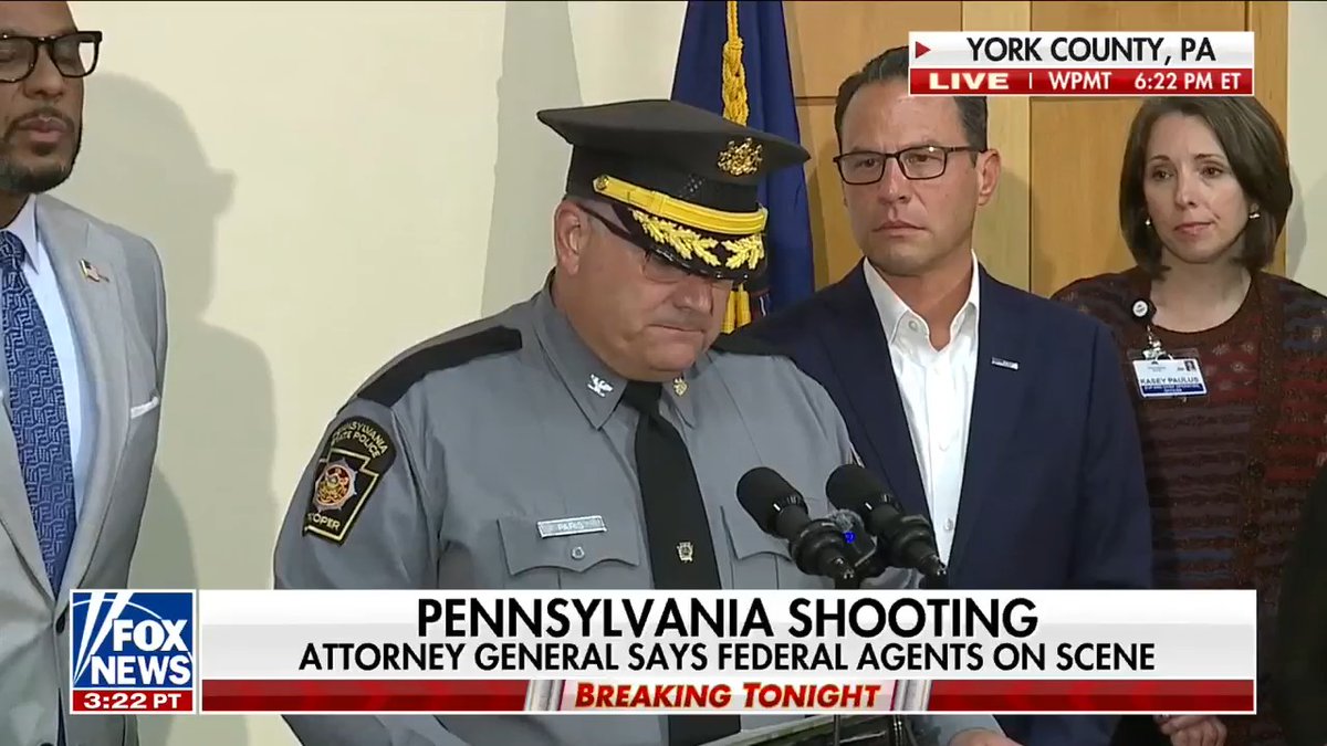 BREAKING: Authorities say 3 law enforcement officers have been killed and 2 others are injured after a shooting in York County, Pennsylvania