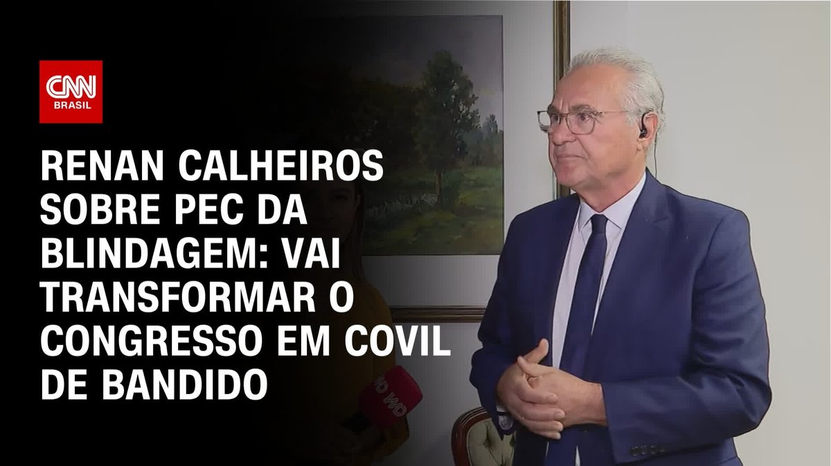 Renan Calheiros sobre PEC da Blindagem: Vai transformar o Congresso em covil de bandido; assista #CNNBrasil