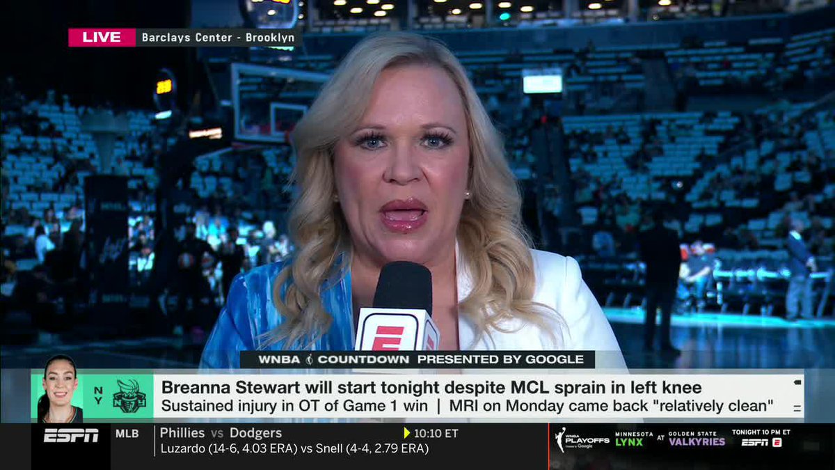 Breanna Stewart will start tonight in Game 2 vs. the Mercury, Holly Rowe reports.