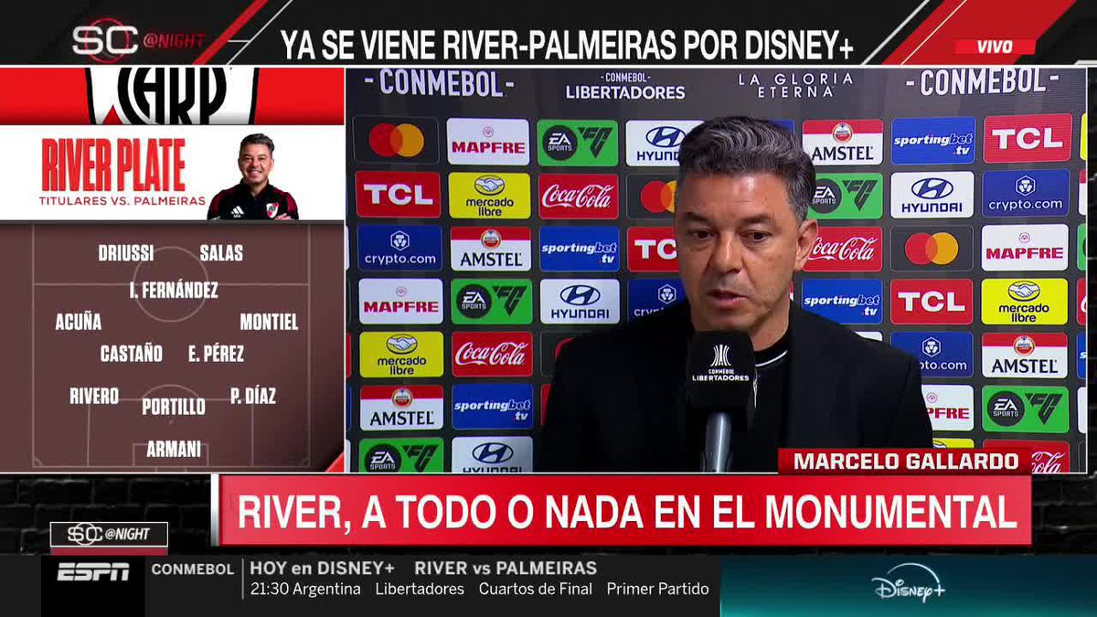 “¿Que hoy River le va a ver la cara al cuco? NO COMPARTO”. 🎙Marcelo Gallardo