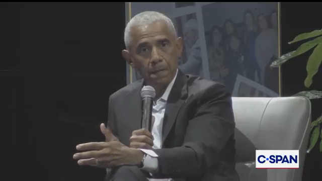Former President Obama: "When we have the weight of the U.S. government behind extremists views we've got a problem...We're at an inflection point in a sense that we always have to fight for our democracy."