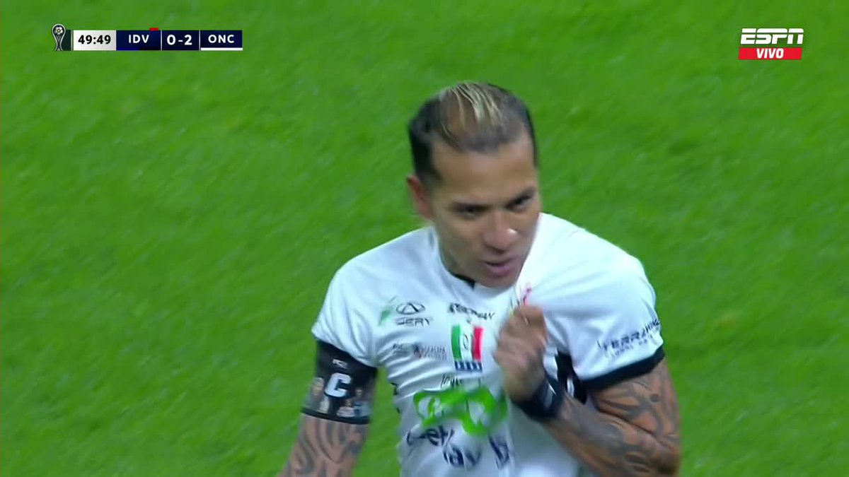 🇨🇴 DOBLETE de Dayro Moreno. El colombiano marcó el 2-0 de #OnceCaldas en su visita a #IDV, al 49’. Asistencia de Mateo García 👀 Es la décima anotación del delantero en lo que va de la Sudamericana