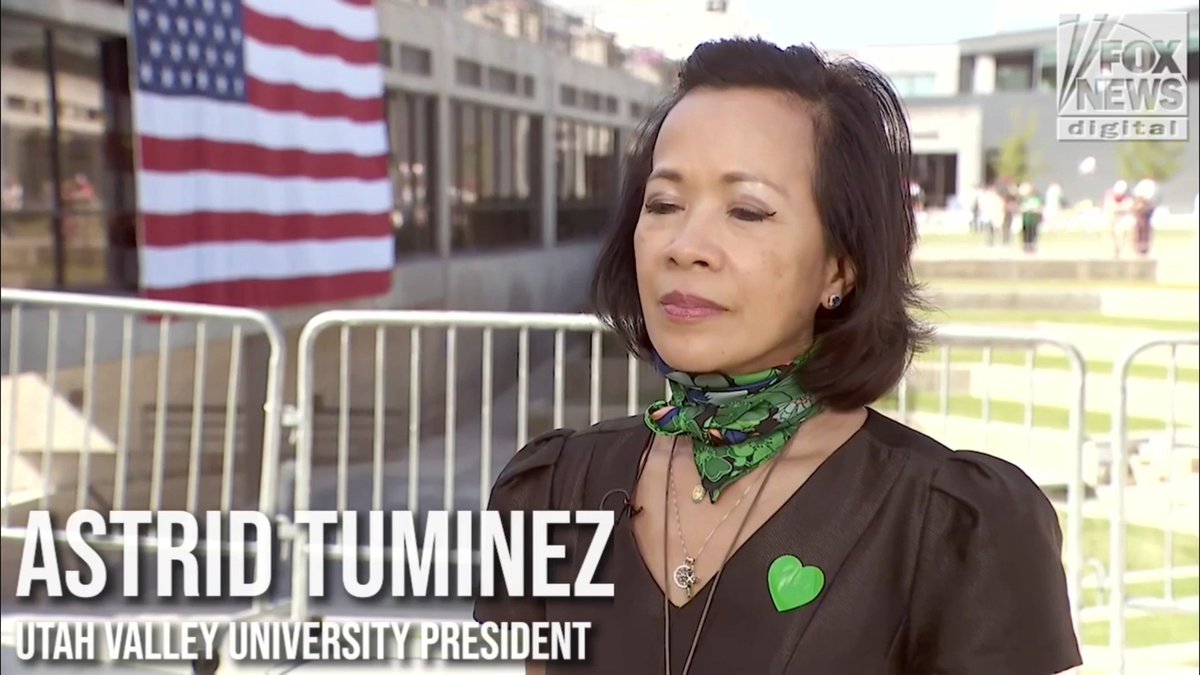'UNSPEAKABLE': The president of Utah Valley University said she feels a "tremendous amount of grief" over the Charlie Kirk assassination that occurred on campus last week.