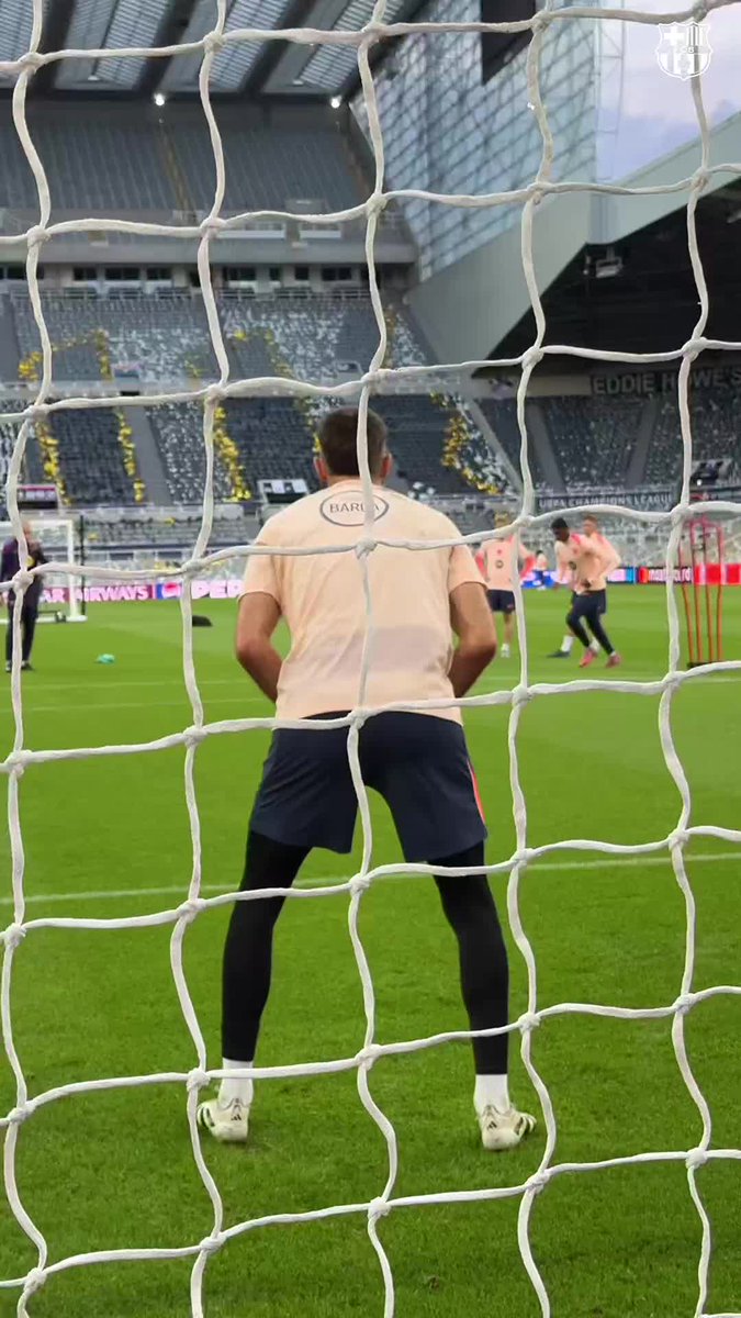 Testing out the nets ahead of tomorrow's clash