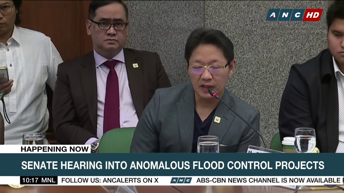 WATCH: Sen. Risa Hontiveros grills contractor Curlee Discaya on alleged SOP payments to secure projects in Quezon City. “Labag po sa kalooban namin," Discaya says. Hontiveros fires back, “Labag man sa loob niyo, nagbabayad pa rin kayo."