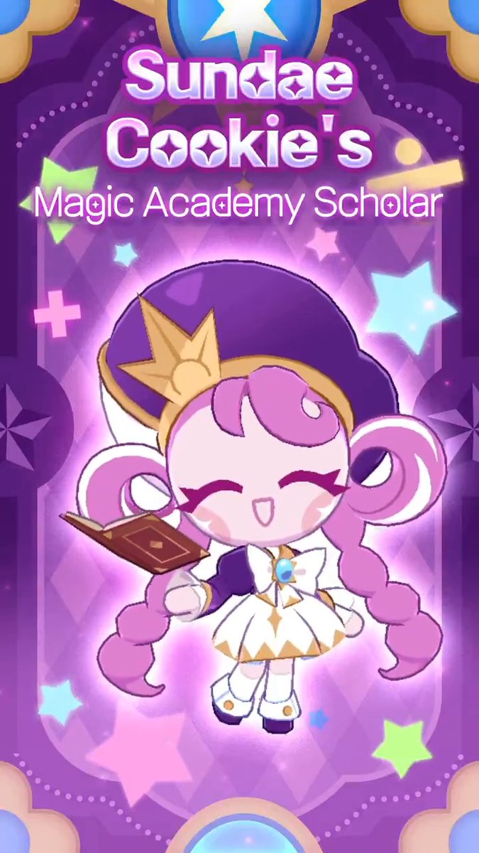 Sundae Cookie's Magic Academy Scholar 🎓 | CookieRun: Tower of Adventures "I hope you make countless sparkling memories!" Check out Sundae Cookie's new Costume, "Sundae Cookie's Magic Academy Scholar", right now! #CookieRun #TowerOfAdventures #Update