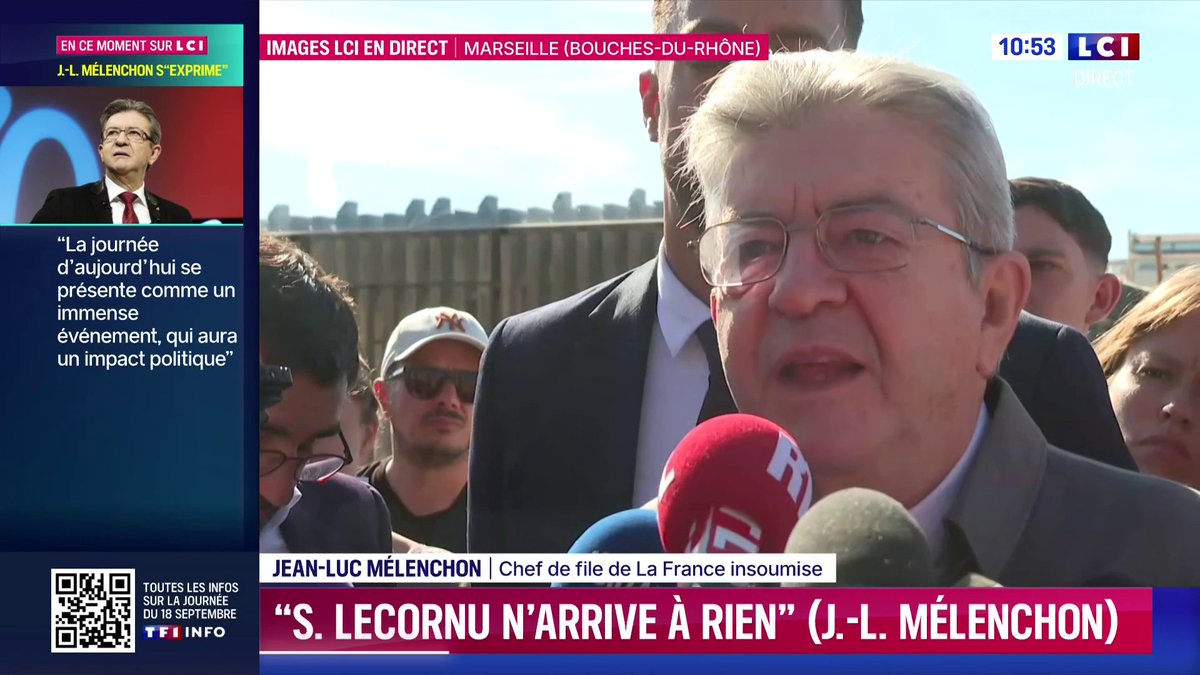 🔴 "Il faut que le Premier ministre s'en aille, mais il faut surtout que le président de la République lui s'en aille parce que c'est lui le responsable de tout ça", Jean-Luc Mélenchon