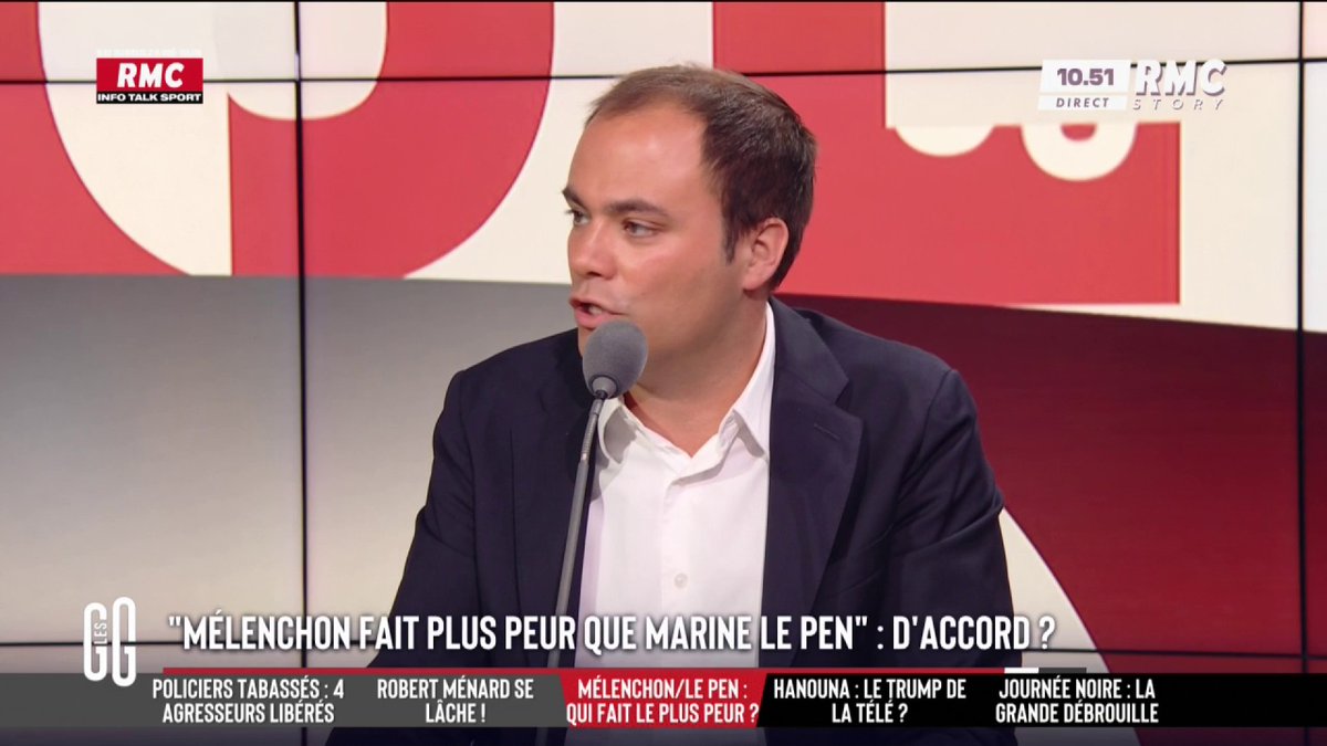 🤔 « Mélenchon fait plus peur que Marine Le Pen ». D’accord ou pas avec Carole Delga (PS) ? 🗣️ Charles Consigny : "Mélenchon a l'apparence d'un leader communiste et le jeune Bardella a l'apparence d'un leader de la droite de la droite italienne." #GGRMC