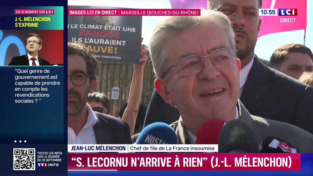 🔴 "Le président c'est lui le chaos (...) Que M. Macron s'en aille, le slogan 'Macron dégage' me paraît tout à fait adapté à la situation", Jean-Luc Mélenchon