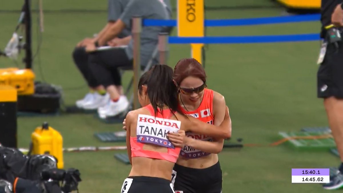 【東京世界陸上】 ▶️女子5000m 予選1組 決勝進出!!! 🇰🇪チェベト 選手 1位 14分45秒59 史上初4大会連続決勝へ🎉 🇯🇵田中希実 選手 5位 14分47秒14 🏆3年連続日本代表🏆 🇯🇵山本有真 選手 決勝進出ならず 決勝は 20日(土)22時05分頃〜 📺TBS系 生中継 ⚡️TVerでは放送同時 & 全49種目LIVE配信⚡