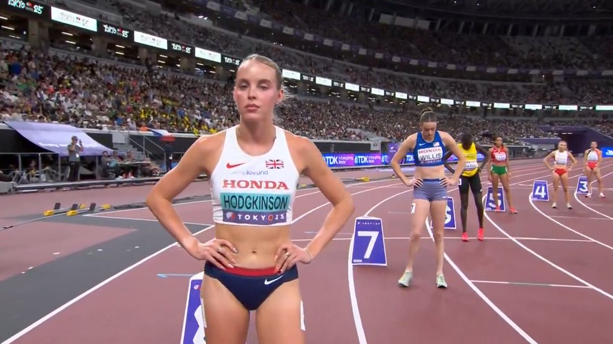 【#東京世界陸上】 ✅女子800m 予選1組 現役最強💪 🇬🇧#ホジキンソン 1位 1分59秒79 ❤️🔥準決勝進出❤️🔥 準決勝は 19日(金)20時45分頃〜 📺TBS系 生中継 ⚡️TVerでは放送同時 & 全49種目LIVE配信⚡