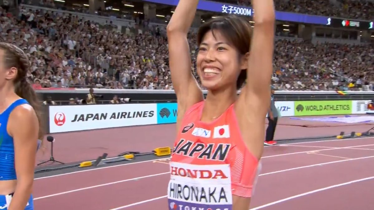 【東京世界陸上】 ▶️女子5000m 予選2組 1位🇪🇹ツェガイ 選手 14分56秒46 2位🇰🇪キピエゴン 選手 14秒56秒71(シーズンベスト) 今大会10000m6位💐 13位🇯🇵廣中璃梨佳 選手 15分10秒68 決勝進出ならず 決勝は 20日(土)22時05分頃〜 📺TBS系 生中継 ⚡️TVerでは放送同時 & 全49種目LIVE配信⚡
