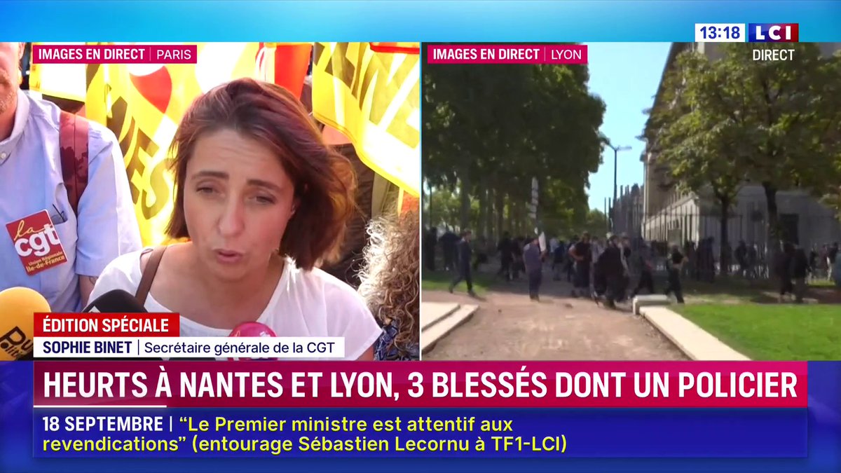 "C"est la rue qui doit écrire le budget et si ce n'est pas le cas, c'est M. Lecornu qui finira à la rue",Sophie Binet