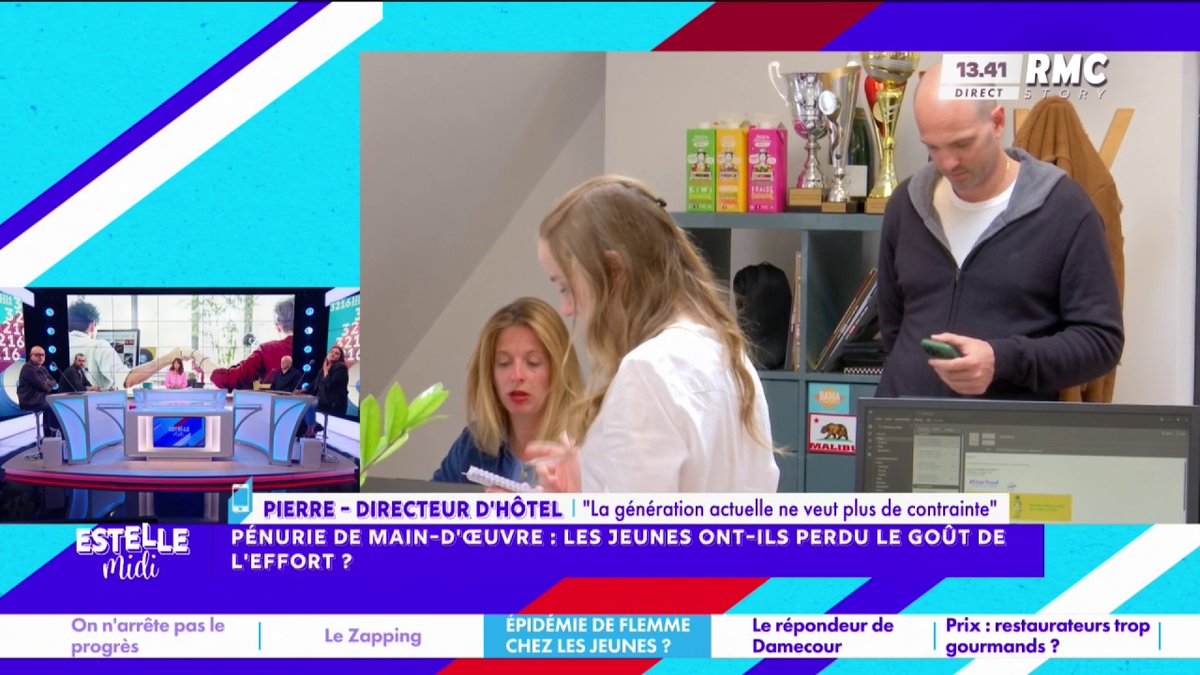 👨 Pénurie de main-d’œuvre/jeunes 📞 Pierre, directeur d'hôtel : "Le problème qu'on a, c'est de trouver des jeunes qui sont motivés. Ils viennent à l'entretien, on les met à l'essai pour une semaine, le deuxième jour il n'y a plus de son, plus d'image." #EstelleMidi