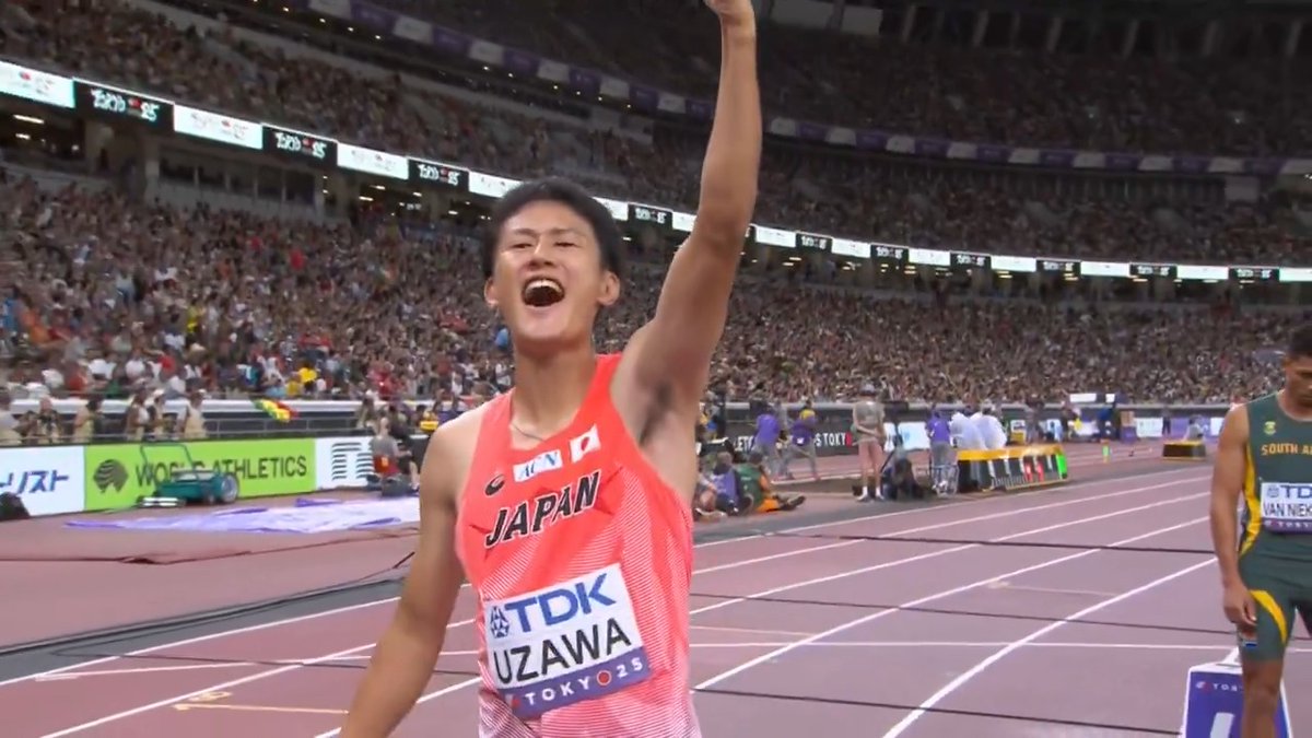 【東京世界陸上】 ▶️男子200m 準決勝1組 日本のエース👊 🇯🇵鵜澤飛羽選手 6位 20秒23 決勝進出ならずも世界のトップ相手に健闘🔥 📺TBS系 生中継 ⚡️TVerでは放送同時 & 全49種目LIVE配信⚡