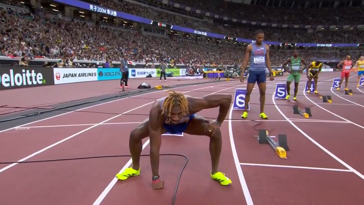 【東京世界陸上】 ▶️男子200m 準決勝3組 22'世界陸上🥇23'世界陸上🥇 🇺🇸ライルズ 選手 1位 19秒51(今季世界最高記録) 🙌決勝進出🙌 世界記録まで0秒12!ボルト越え狙う🔥 決勝は 19日(金)22時06分頃〜 📺TBS系 生中継 ⚡️TVerでは放送同時 & 全49種目LIVE配信⚡