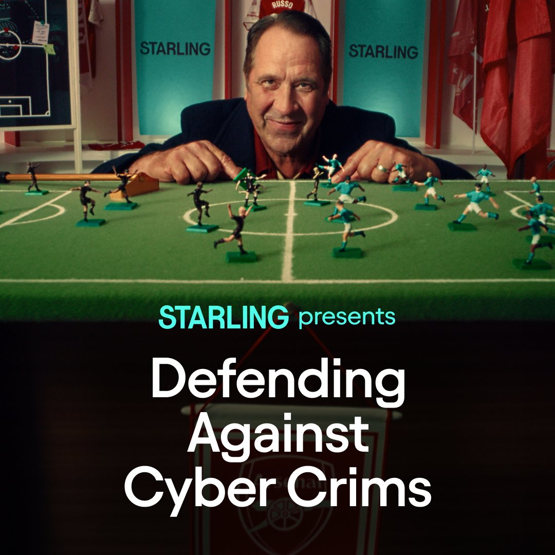 Make managing your money a tap-in 🫡 David Seaman shows how to line up your defence to help keep your bank account safe 🛡️ Starling 🤝 Arsenal