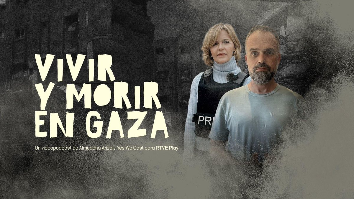 'Vivir y morir en Gaza', con la periodista Almudena Ariza y el médico anestesista de urgencias Raúl Incertis, es un testimonio en primera persona de la tragedia humanitaria en la Franja. Estreno el 25 de septiembre, a las 20 h, en #RTVEPlay #EscuchaGaza