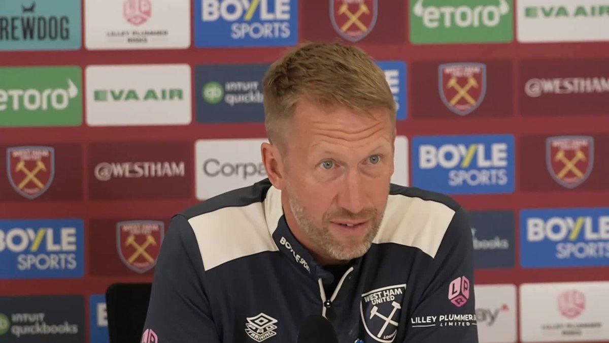 “At every football club… if you don’t win, there’ll always be noise.” 🎙️ Graham Potter speaks out on West Ham’s form after fans voice worries over recent results ⚒️