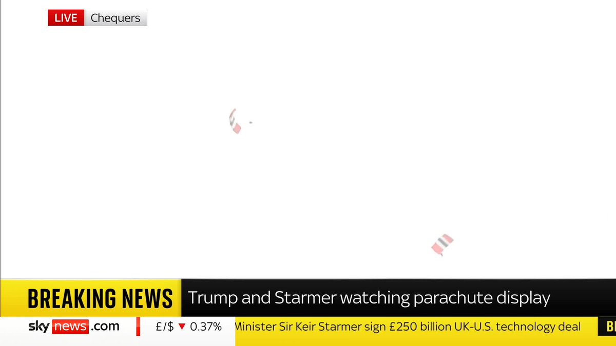 "It's making this point that the British military is central to the British state and that is fundamental to the alliance." Donald Trump and Keir Starmer watch the Red Devils at Chequers on the second day of the President's state visit. 📺 Sky 501