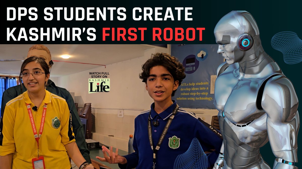 DPS STUDENTS CREATE KASHMIR’S FIRST ROBOT Three DPS Srinagar students created Kashmir’s first robot, merging #Imagination and #Innovation. A milestone for #Kashmir in #ScienceAndTechnology. Story by Kashmir Life’s #Shadab and #UmarDar.