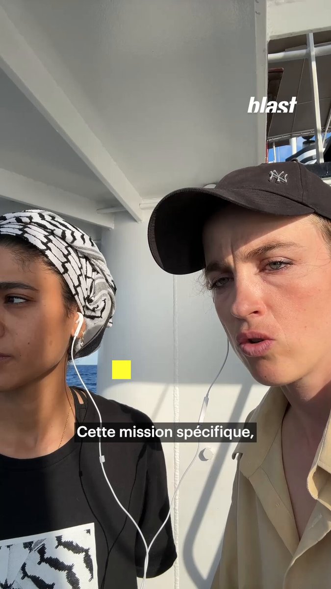 "La passivité de nos gouvernements est une collaboration au génocide en Palestine" Rima Hassan, députée européenne et Adèle Haenel, comédienne, nous racontent pourquoi elles ont décidé d'embarquer à bord du "Family Boat" un des bateaux de la @GlobalSumudF. Ce mouvement réuni plus d'une quarantaine de bateaux et des délégations du monde entier pour tenter de briser le blocus humanitaire et alerter sur le génocide en cours à Gaza.