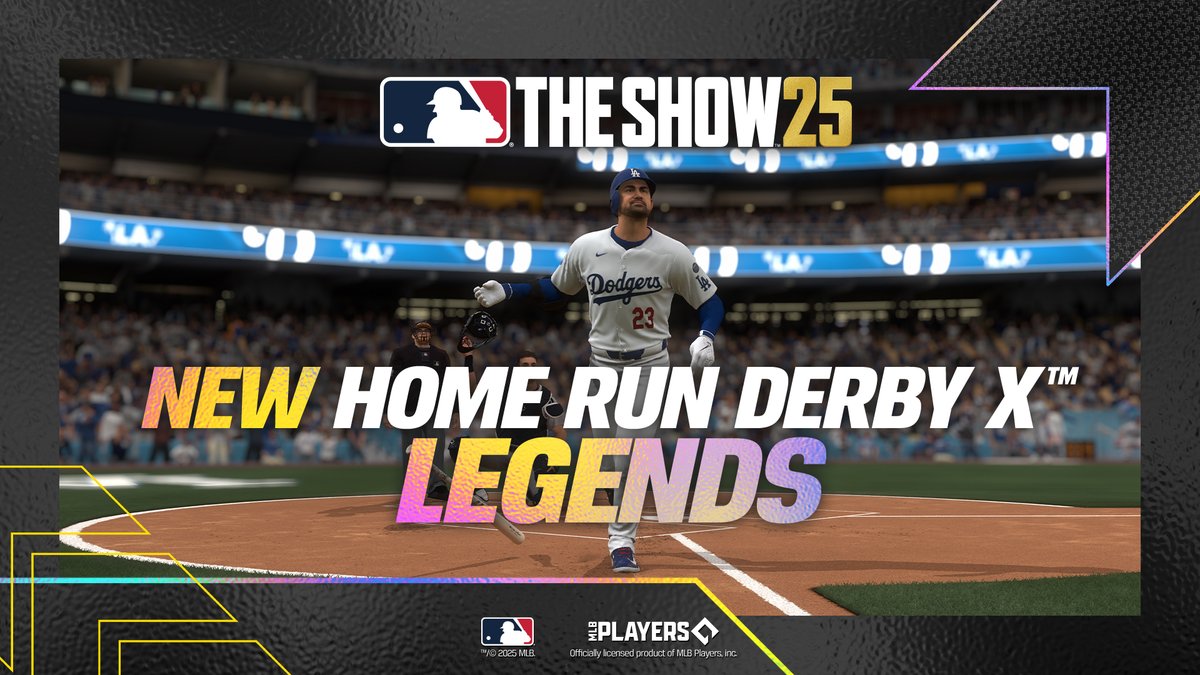 Home Run Derby X content dropping to #MLBTheShow 25 tomorrow!!! Earn Home Run Derby X Legends such as Hunter Pence, Daniel Murphy, Ben Zobrist and more! Take control, swing hard, and make every moment count. ⏰ Live this Friday at noon PT.