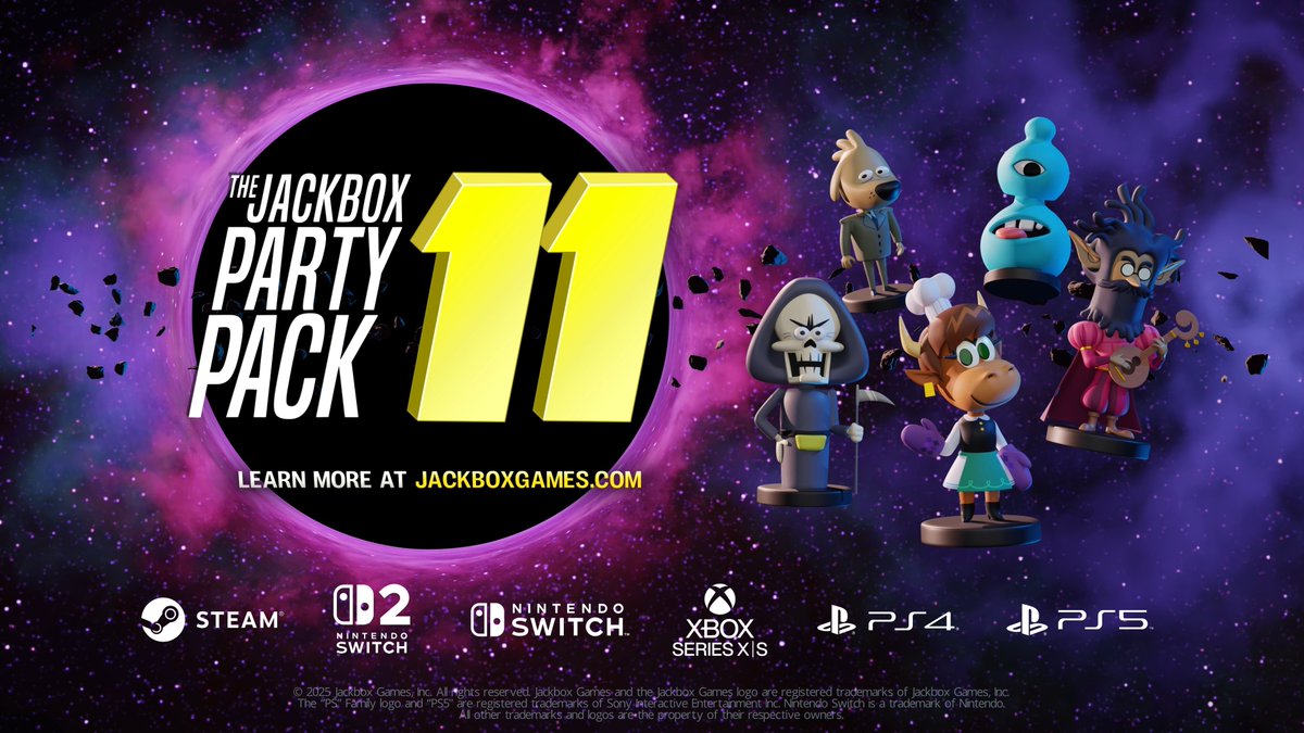 We've got five all-new games coming to the Jackbox Party Pack 11! Get ready to play on October 23rd! 😏 🔗