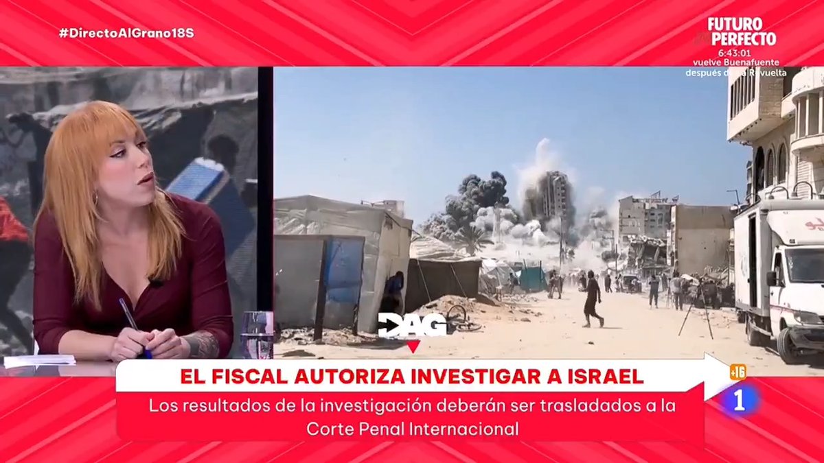 "El derecho internacional, el orden internacional vigente que ha volado por los aires Israel, es el que nos obliga a actuar" Zugasti ha hablado sobre el sionismo y Gaza en TVE 👇🏽
