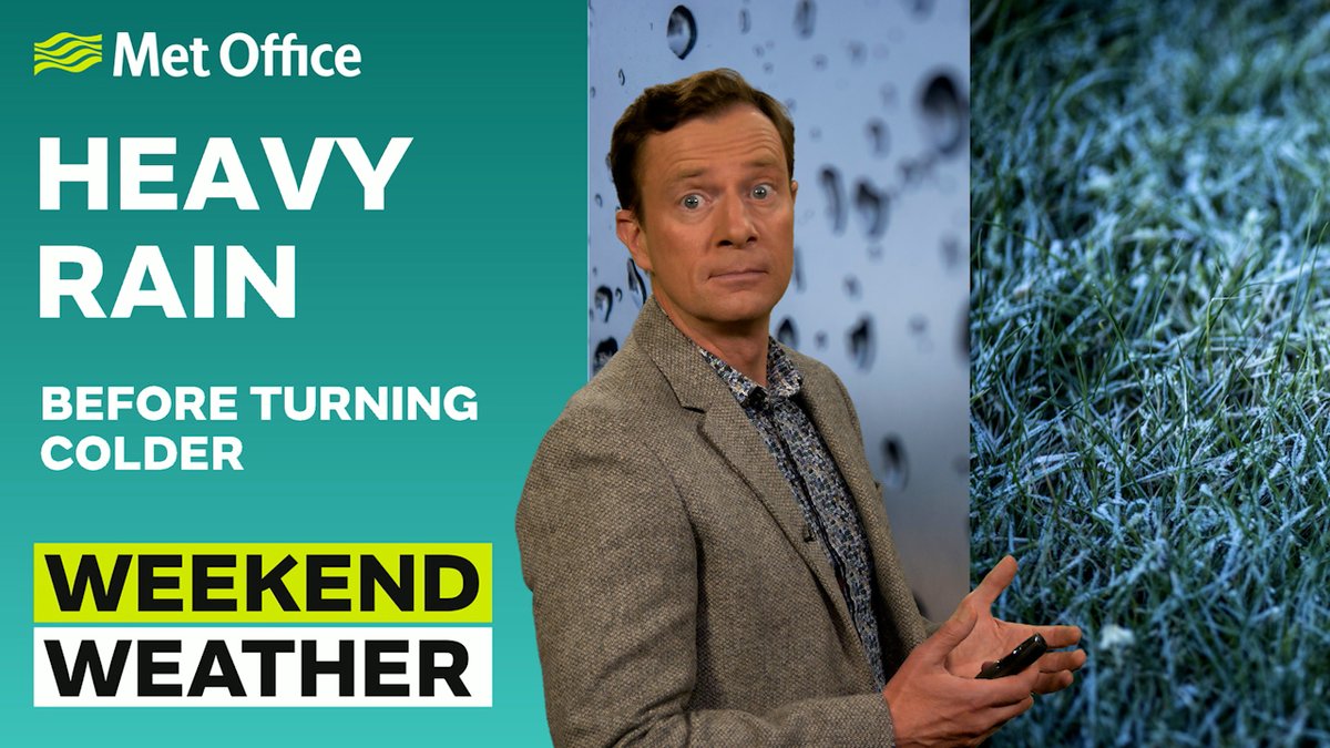 ☔⚠️ There's heavy rain for many on Saturday, with warnings in place. Although we start the weekend with temperatures on the warmer side, it will be feeling cooler on Sunday. Here's Alex with the Weekend Weather 👇