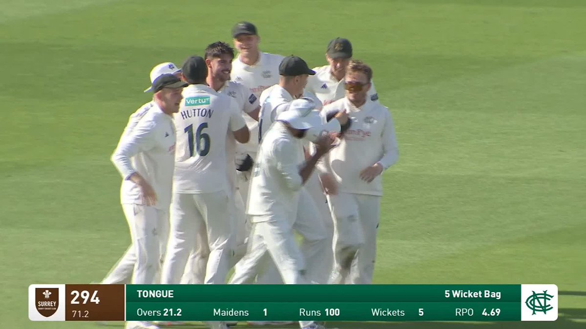 Nasser's epic call on comms sets up Josh Tongue's match-winning moment! 🔊 Nottinghamshire are on the verge of a first Rothesay County Championship title in 15 years after completing a dramatic 20-run win over Surrey in their top-of-the-table clash at the Kia Oval!