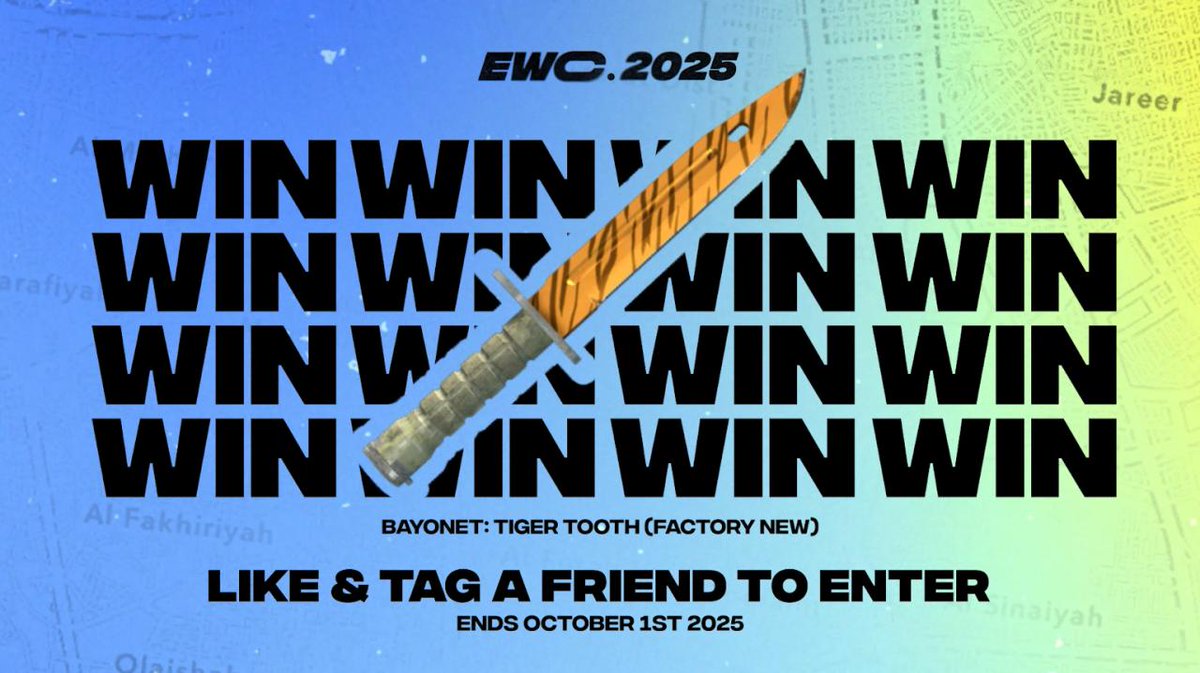 Every battle sharpens the blade, this is our EWC Recap 🥷. ⚠️ WIN a Bayonet: Tiger Tooth (Factory New) 1. Like 2. Tag a friend Ends October 1, 2025