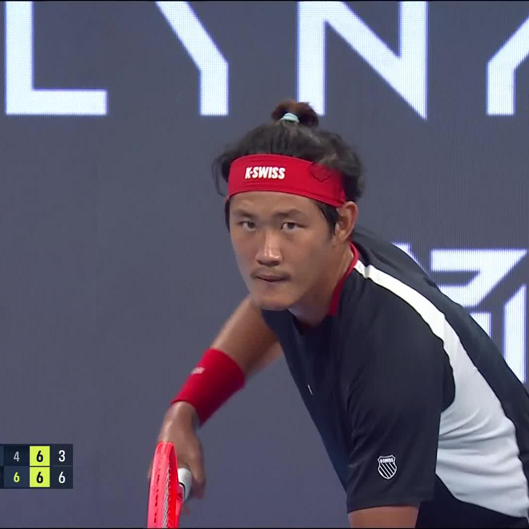 In his first match since March, Zhang DELIVERS 🔥 He battles past Bu 6-7 6-4 7-6 👏 #HangzhouOpen