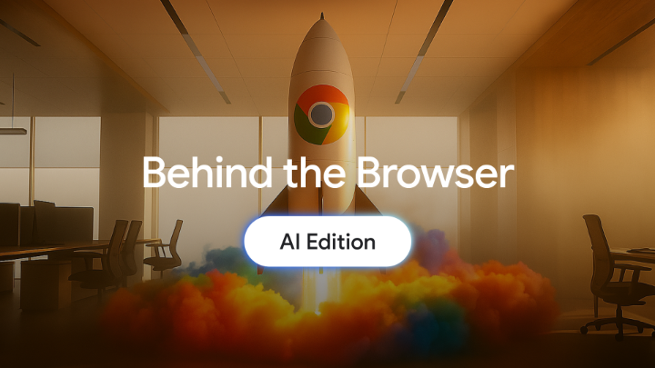 ICYMI: We just announced some exciting AI features coming to Chrome 🦖 See all the highlights from Behind the Browser: AI Edition now. Watch here: