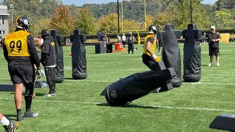 We know Nick Herbig is fast, Derrick Harmon right after him #Steelers
