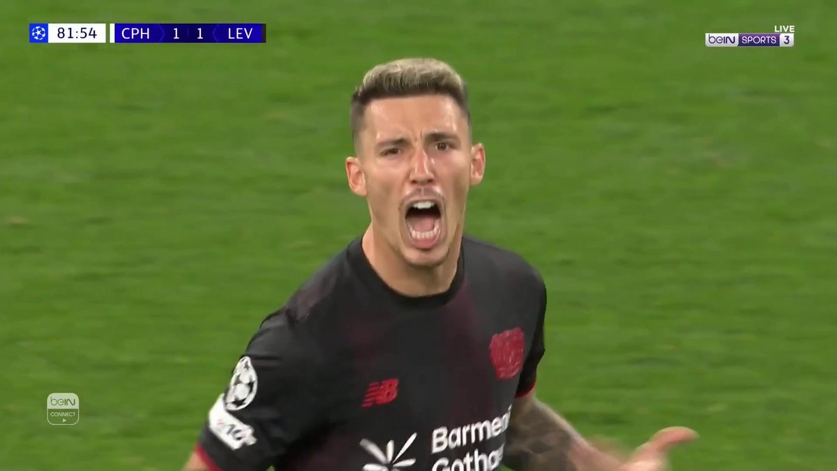 🎯 ركلة حرّة متقنة من أليكس غريمالدو! 🔥 #دوري_أبطال_أوروبا #كوبنهاغن_ليفركوزن