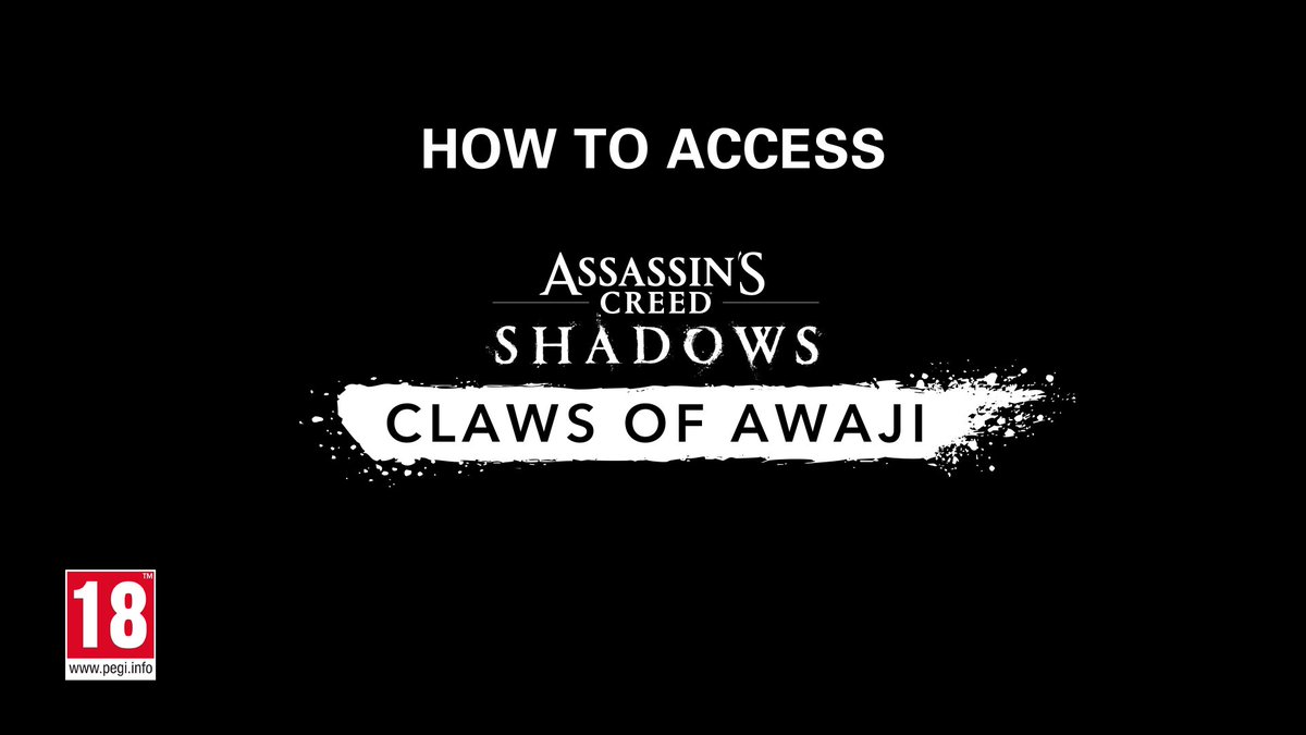 ICYMI: Here's how to access the Claws of Awaji Expansion: ⚔️ Complete all personal quests for Naoe, Yasuke and Junjiro 🗡️ Defeat the main targets 🏠 Talk to Hanzo's contact at your Hideout #AssassinsCreedShadows