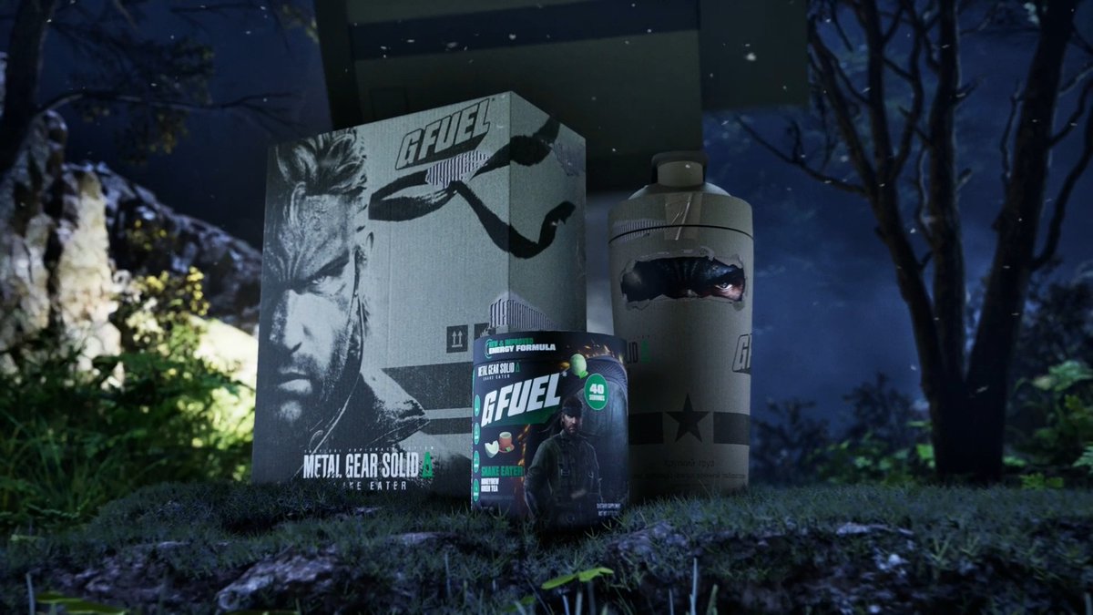 🐍 SNAKE’S BACK, AND HE BROUGHT ENERGY. 🎮 The G FUEL x Metal Gear Solid Δ: Snake Eater drop has landed. 🧠 Lock in with the limited-edition Snake Eater Collector’s Box featuring a Honeydew Green Tea flavor. 🎁 What’s inside: ⚡ 40 serving Energy Tub 🥤 MGSΔ Metal Shaker 🎯 Exclusive Sticker Set SHOP NOW: