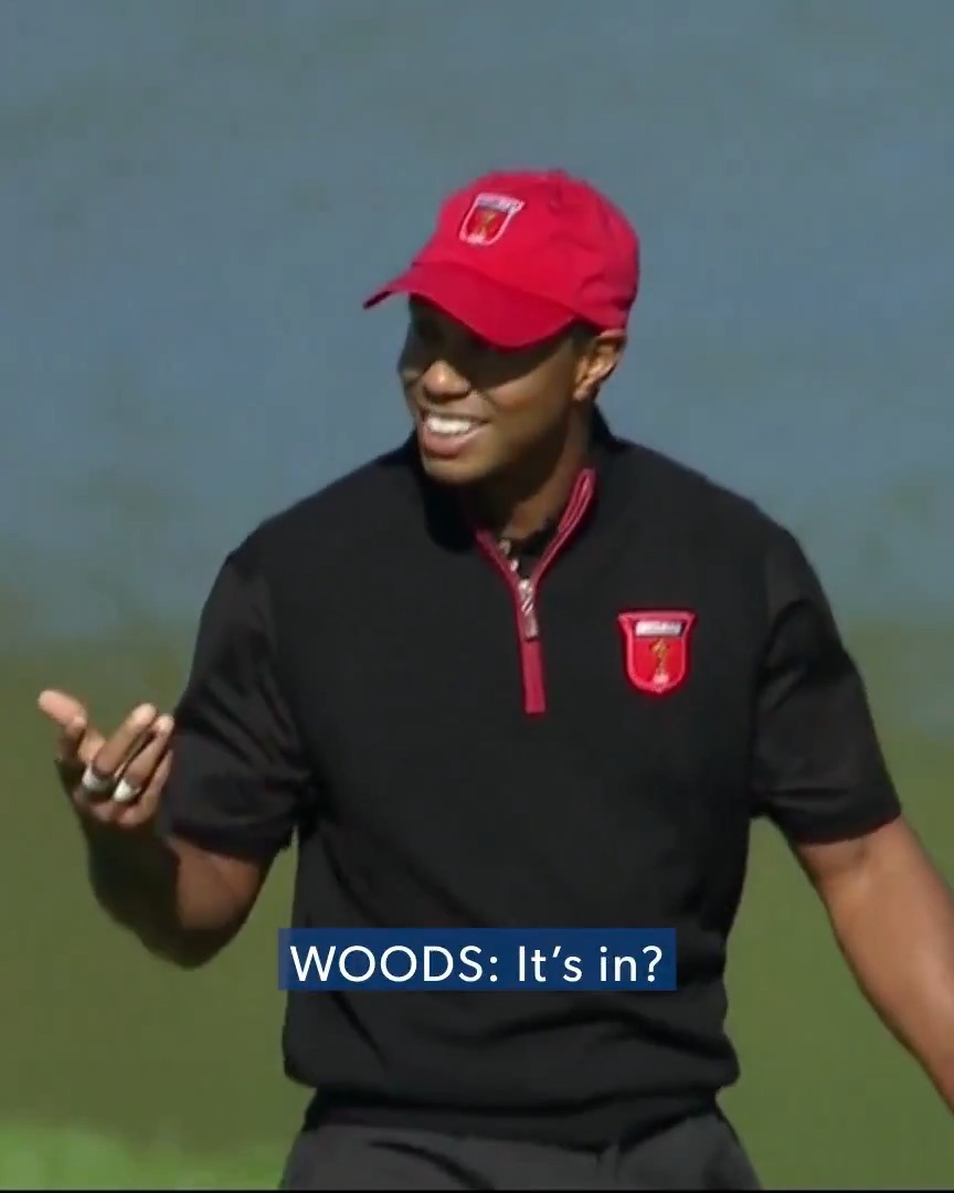 No putter needed 😮‍💨 Tiger Woods doing Tiger things at the 2010 Ryder Cup. @RyderCup | Ryder Cup USA