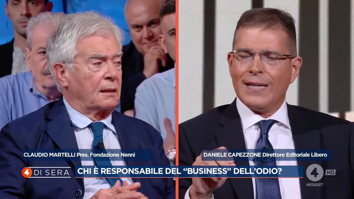 Odio politico, Daniele Capezzone: "Sono stato aggredito e aspetto ancora una parola di solidarietà da sinistra" #4disera in diretta su #Rete4 e in streaming su Mediaset Infinity