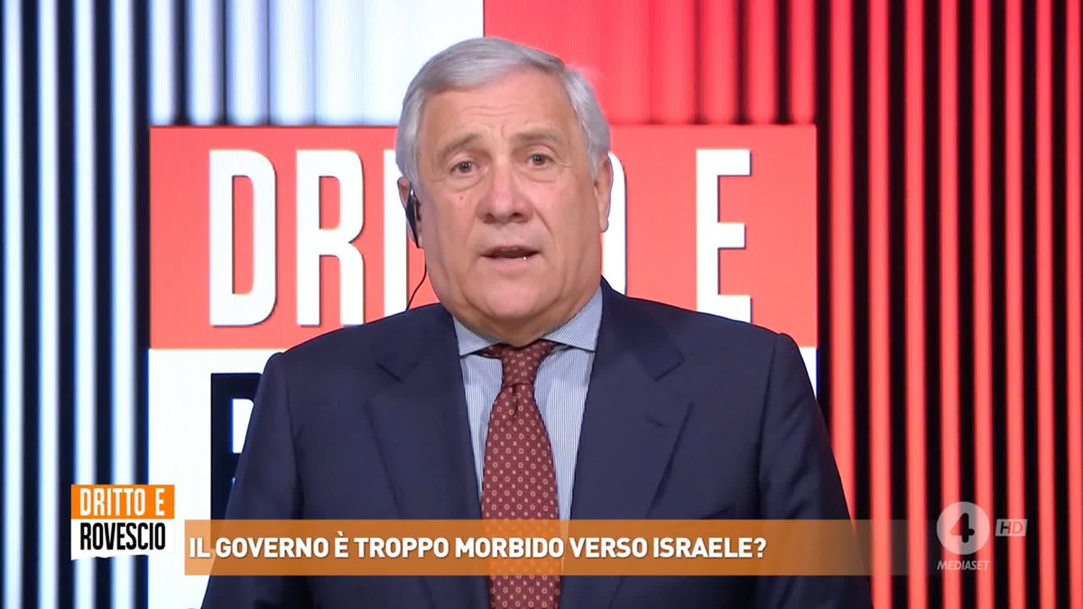 "A Gaza c'è Hamas che è un'organizzazione terroristica e noi non riconosceremo mai uno Stato che è governato dai terroristi perché significherebbe legittimare il terrorismo". Antonio Tajani a #drittoerovescio
