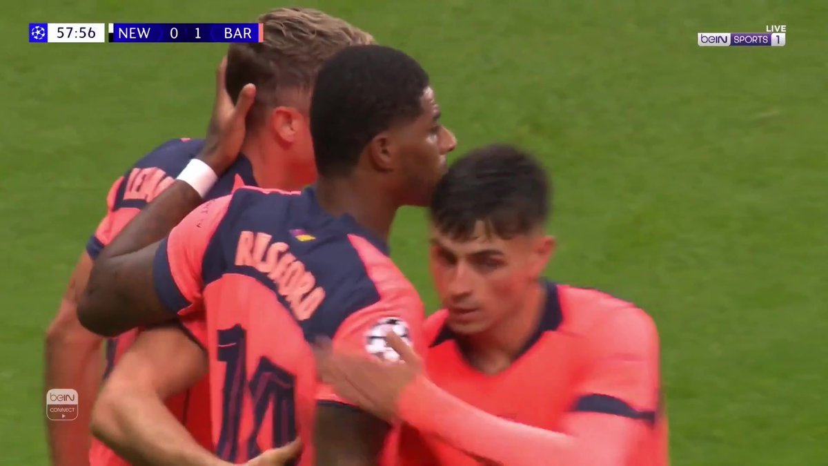 راشفورد يبصم على أول أهدافه مع برشلونة #دوري_أبطال_أوروبا #نيوكاسل_برشلونه