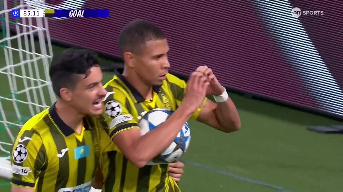 FC Kairat get their moment 💫 Edmilson Santos writes club history as he volleys home their first ever Champions League goal 🚀 📺 TNT Sports &amp; discovery+ UK